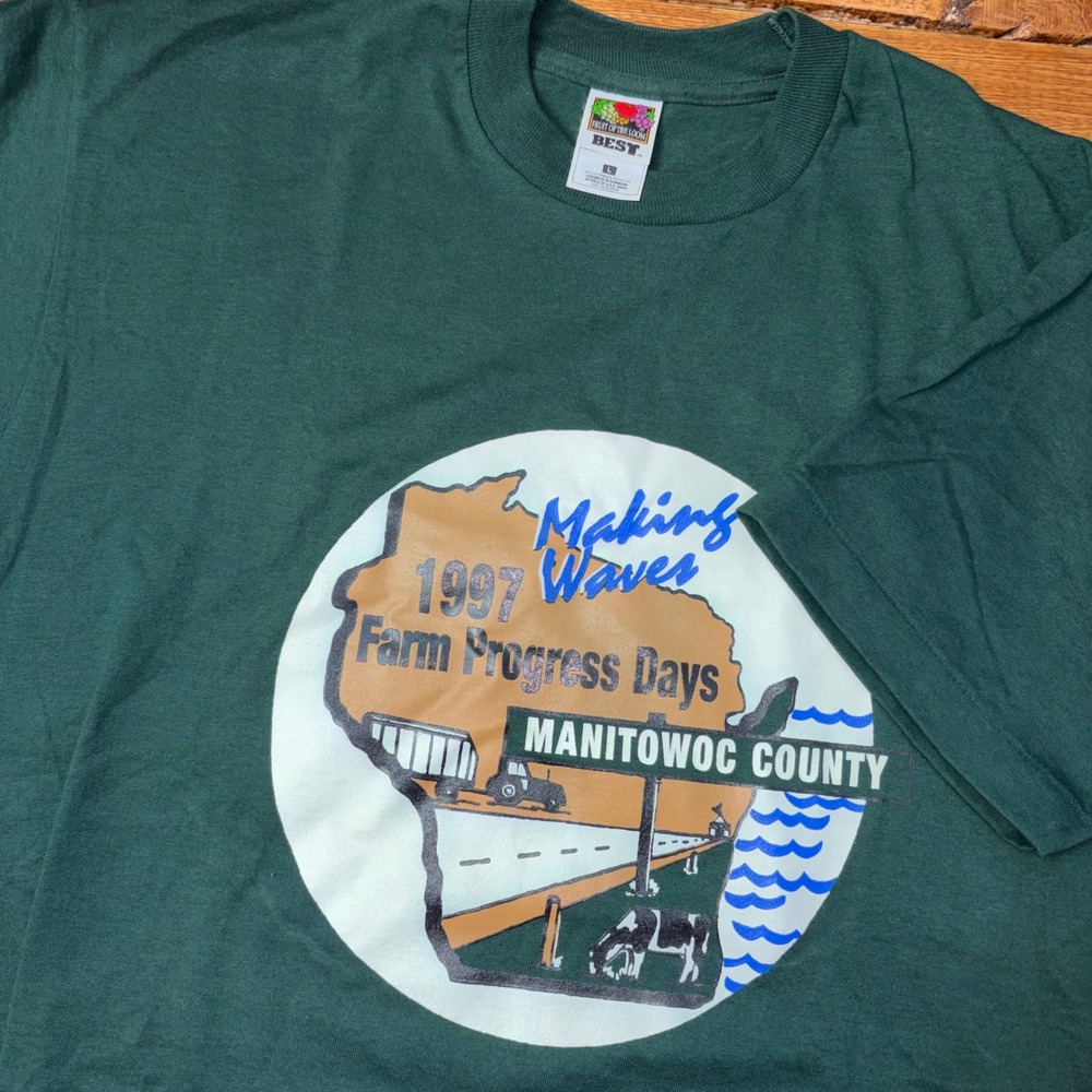 Vintage 1997 Farm Progress Days Manitowoc County Wisconsin T-Shirt Mens Large